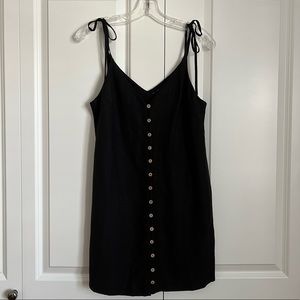 Forever 21 Black Button-Front Mini Dress Size S